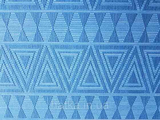 Обои виниловые на флизелине  Grandeco Gravity геометрические фигуры структурные синие бирюзовые Киев