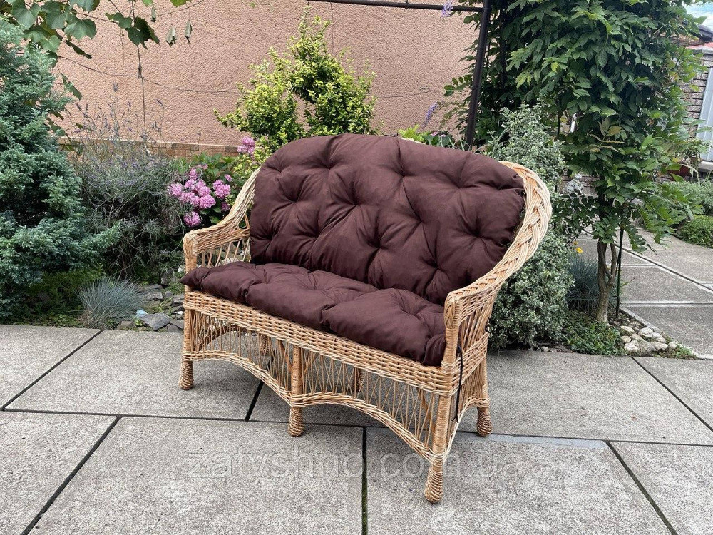 Диван плетений з коричневою подушкою Київ - фото 6