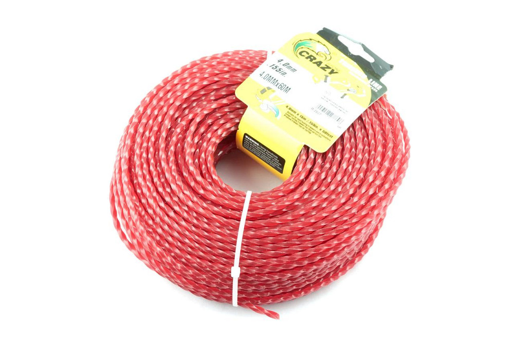 Леска мотокосы Ø4, см, 60 метров (косичка, красная) Мукачево - изображение 1