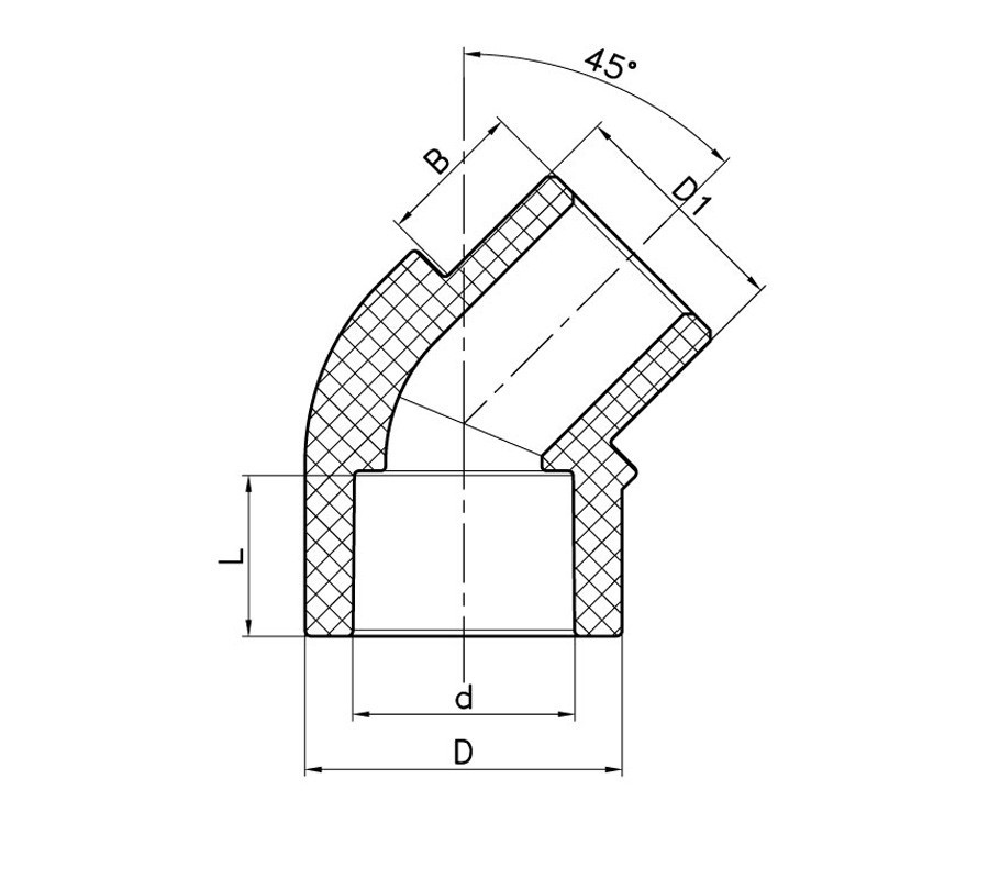Кут Koer K0264.PRO 25 PPR 45 ВН (KP2908) Київ - фото 2