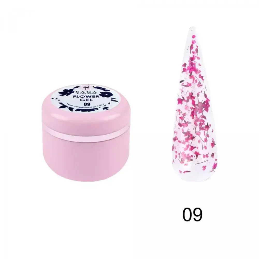 Гель з сухоцвітом Saga Professional Flower Fairy Gel № 09, 5 г Київ - фото 1