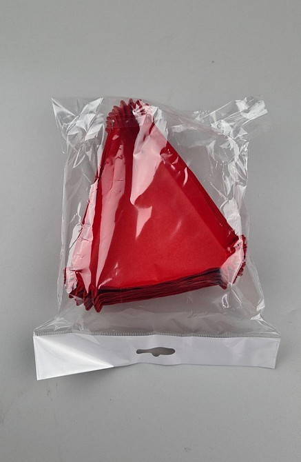 Тартолітка для кексів Тр130 трикутна червона H30 (100 шт.) (1 уп.) Харків - фото 2