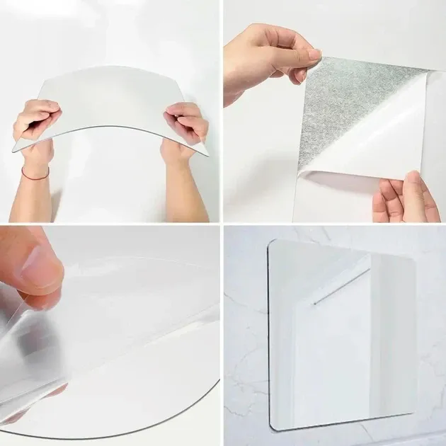 Акриловое зеркало STICK MIRROR 30*30 CM  для дома и ванны, зеркало для комбинаций Одесса - изображение 4