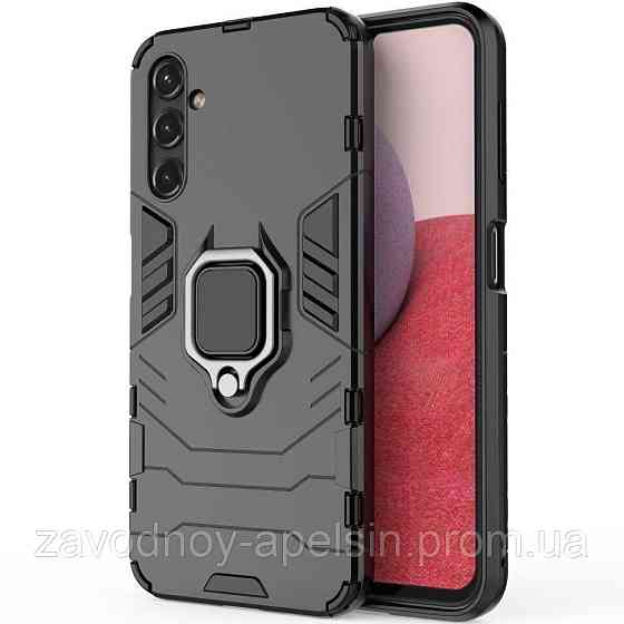 Samsung A14 A145 A146 Противоударный чехол Кольцо (черный) Одесса
