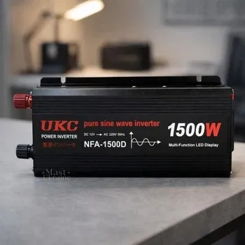Інвертор чиста синусоїда AC/DC UKC 1500W, перетворювач 12V–220V із захистом та індикацією Одеса