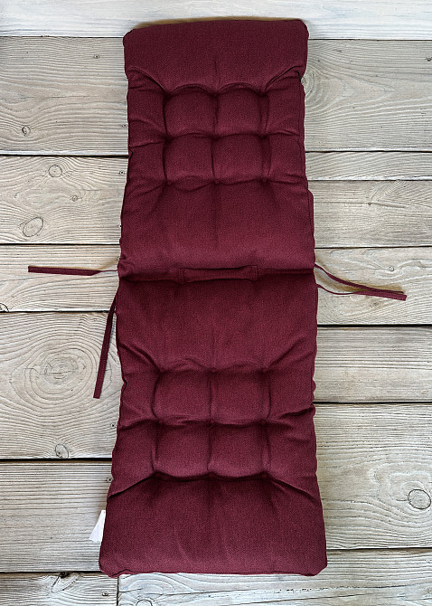 Подушка для стільців (40x120х4 см) подвійна Decorator Мальмо колір бордовий 84-171 Київ - фото 5