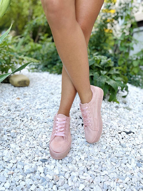 No brend Кросівки жіночі пудра (весна-осінь, еко-замша) (1510) лише 40р. Коломыя - изображение 6