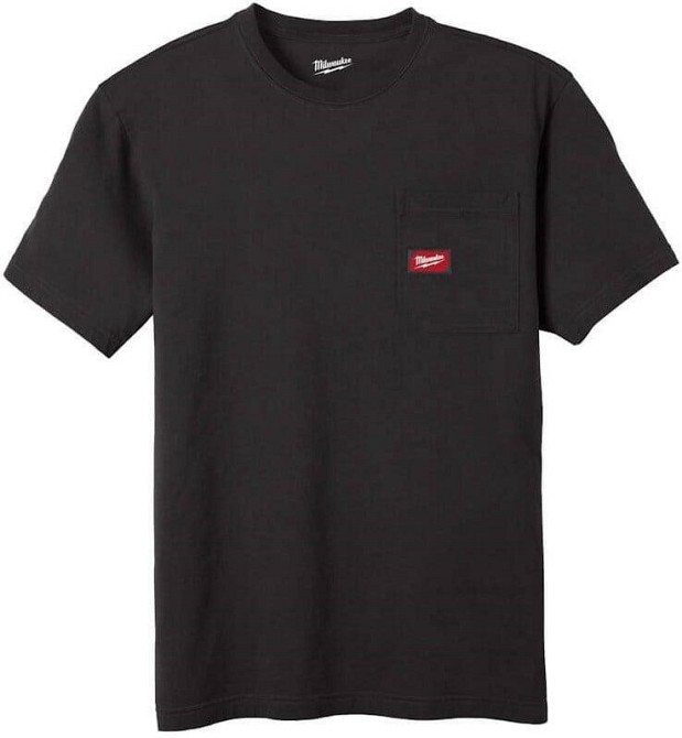 Футболка MILWAUKEE WTSSBL-XXL, з карманом та коротким рукавом, чорна, (розмір XXL) Одесса - изображение 1