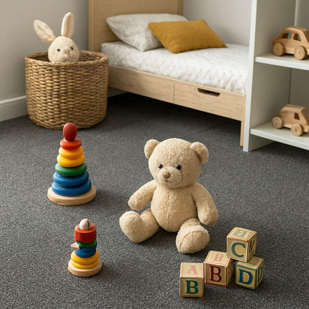 Плитка ковролиновая с TPR основой многоразовая темно-серая 300х300х4мм SW-00002801 Киев - изображение 6