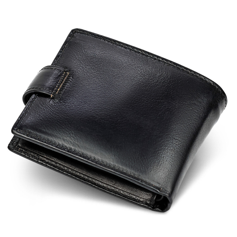 Чоловіче портмоне ST Leather з натуральної шкіри Чорний Вінниця - фото 3
