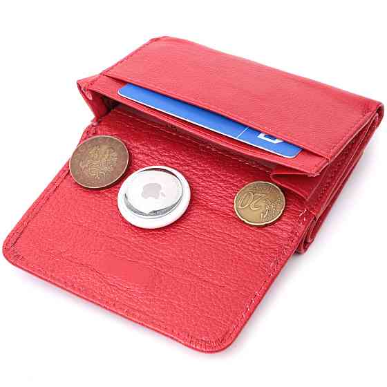 Жіноче портмоне з монетницею із натуральної шкіри ST Leather 22727 Червоний Київ