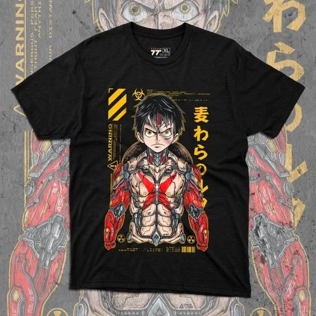 Футболка чоловіча з  принтом Ван Пис Кібер Луффі Розмір 48 Anime00Розмір 48 Дніпро - фото 1