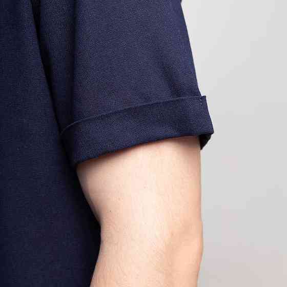 Чоловіча сорочка з коротким рукавом темно-синя Pobedov Molodist' Київ