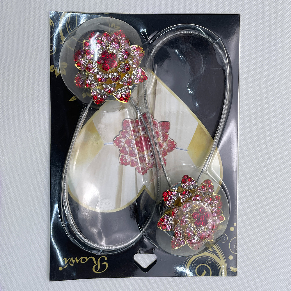 Магніти для штор та гардин "Flowers" набір 2 шт Червоний з золотистим (81-215) Київ - фото 8