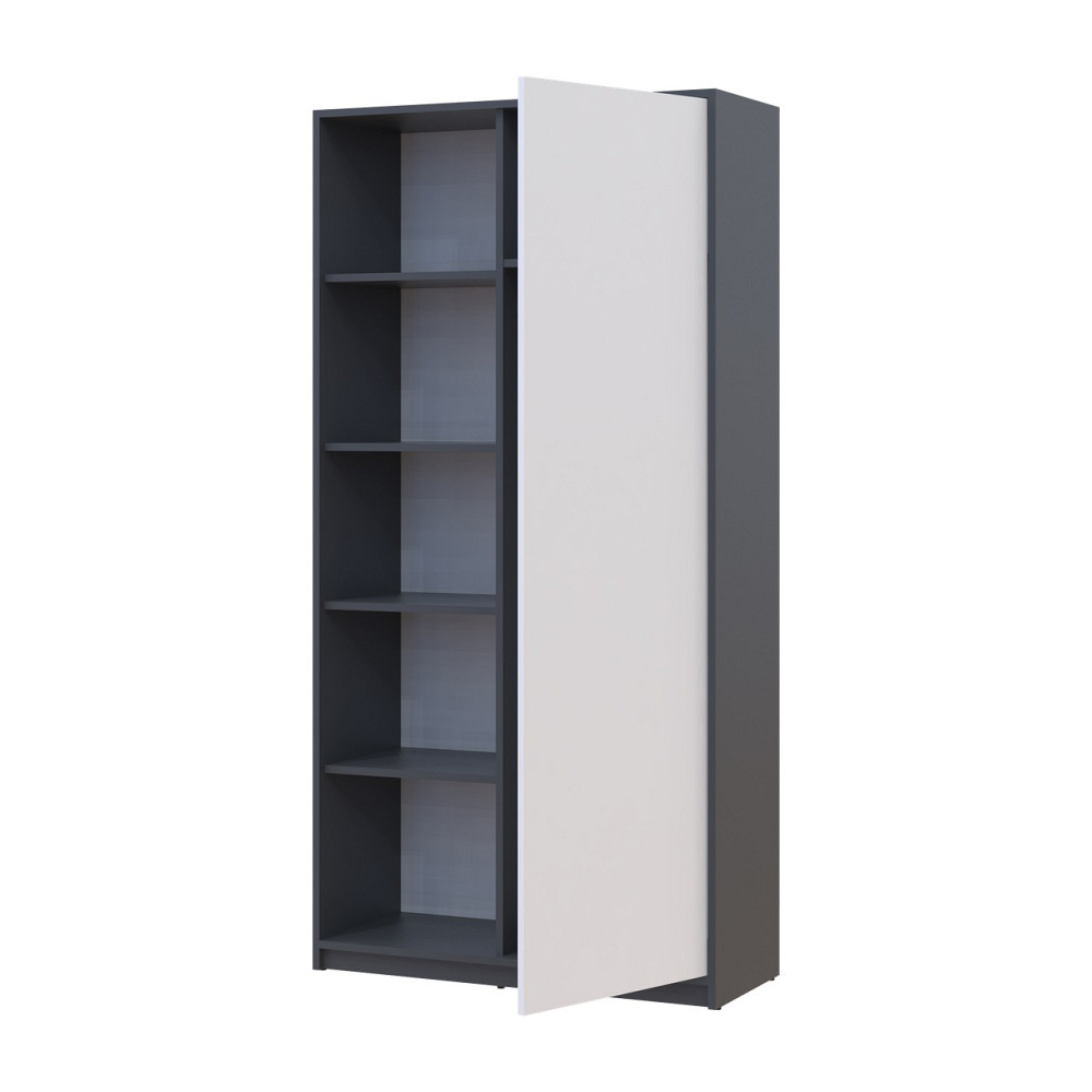 Розстібна шафа Doros Студент Графіт/Білий 90х38х180 DRS-011623 (44900273) Львів - фото 12