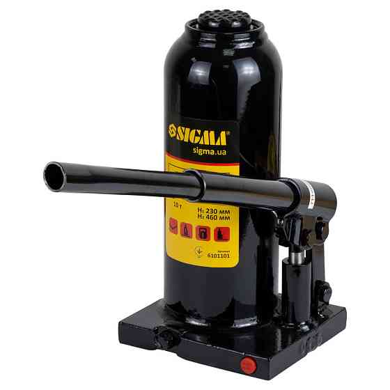 Домкрат гідравлічний пляшковий 10т H 230-460 мм SIGMA (6101101) Київ
