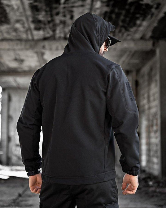 Тактична куртка softshell masad чорна Одеса - фото 8
