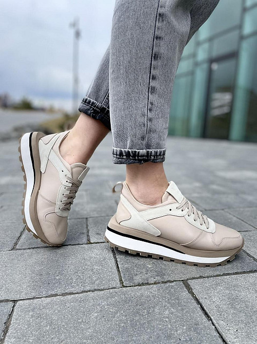 PLstep Кросівки жіночі PLstep 47 бежеві (весна-осінь, шкіра натуральна) (4998) Коломыя - изображение 7