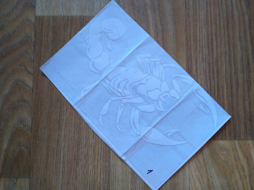 Наклейка на авто Скорпион Белый Киев - изображение 2