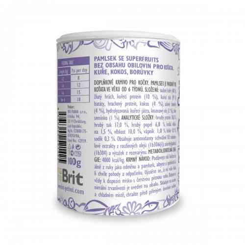 Лакомство Brit Care Superfruits Kitten д/котят от 6 недель с курицей кокосом и черникой 100 г Киев