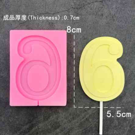 Молд силиконовый цифра 6 - размер молда 9,5*7см Киев