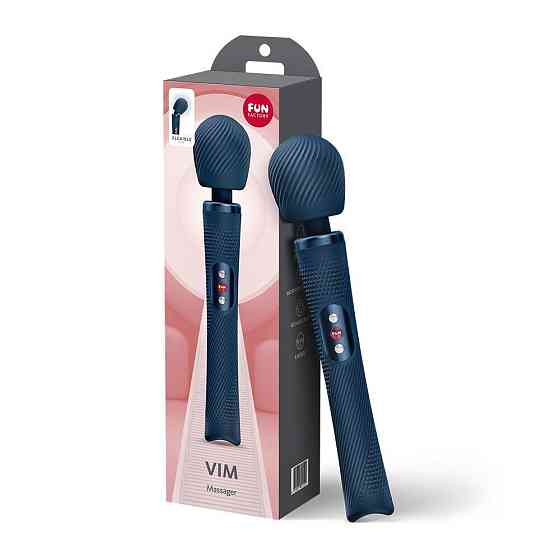 Вібромасажер Fun Factory VIM Vibrating Wand Nightblue, суперпотужний та легкий, до 6 годин роботи Sex Aura Київ