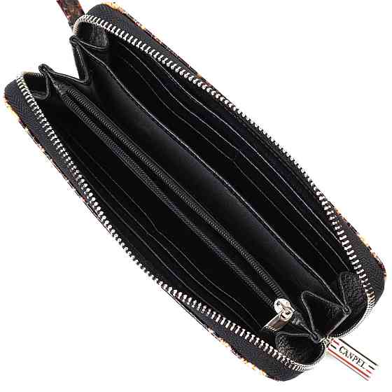 Оригінальний гаманець для жінок з натуральної фактурної шкіри з тисненням під змію CANPELLINI 21722 Різнокольоровий Київ