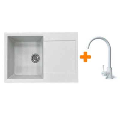 Мойка кухонная Adamant Horizon Old stone + змішувач (182496911510) Винница - изображение 1