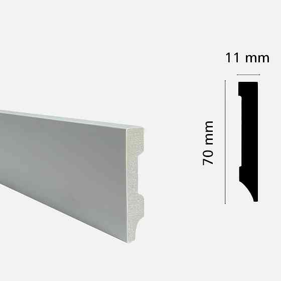 Плінтус з дюрополімеру GRANT DECO DSK-7011-1 (70 мм*12 мм) 2,4 м Киев