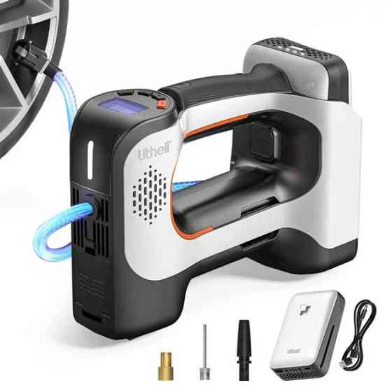 Аккумуляторный компрессор с фонарем Litheli питание от павербанка УМБ Litheli Power Bank 20000 мАч 45Вт YH-32 Львів