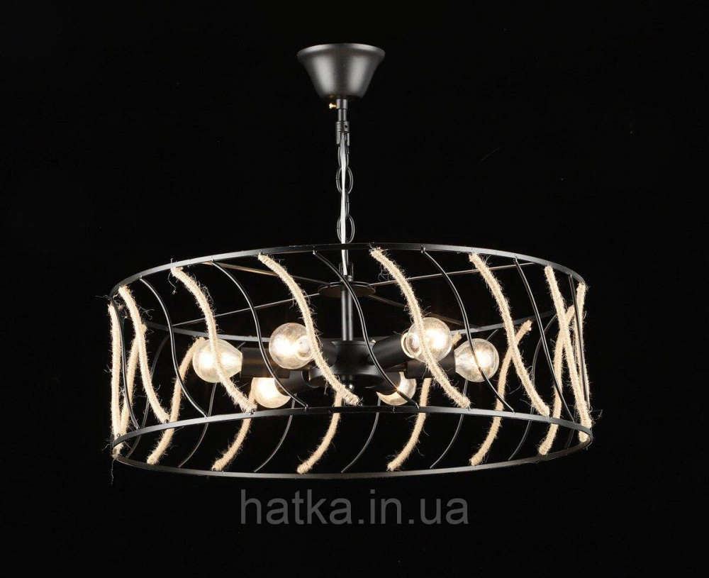 Люстра підвісна в стилі лофт E2721/6, Чорний Київ - фото 1