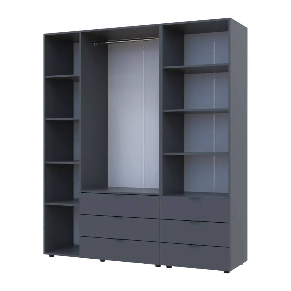 Шафа для одягу Doros Гелар Графіт 3ДСП з пеналом 176.2х49.5х203.4 (DRS-011920) Львів - фото 5