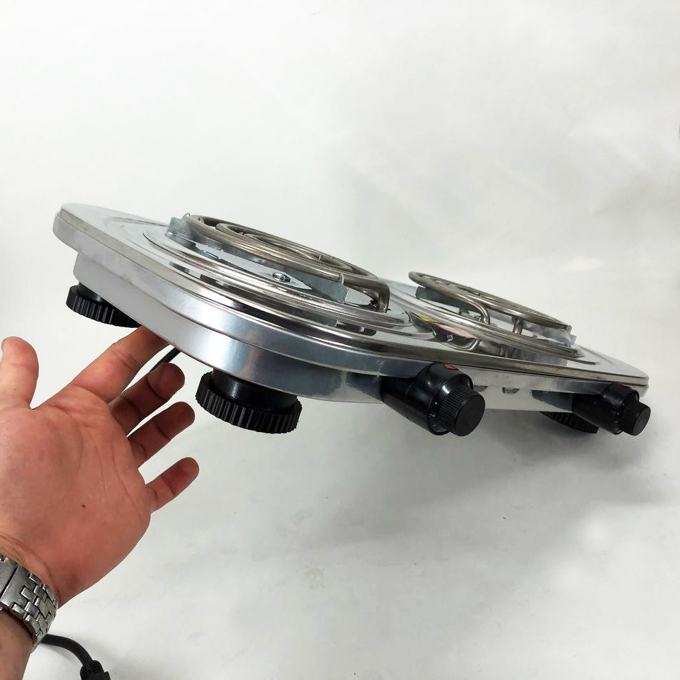 Настільна електроплита Rainberg, Електроплита 2 конфорки, Міні-плита для дому Комфорочна PW-27 Львів - фото 7