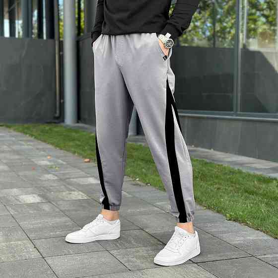 Чоловічі сталеві джогери з чорними вставками Pobedov Shade Київ