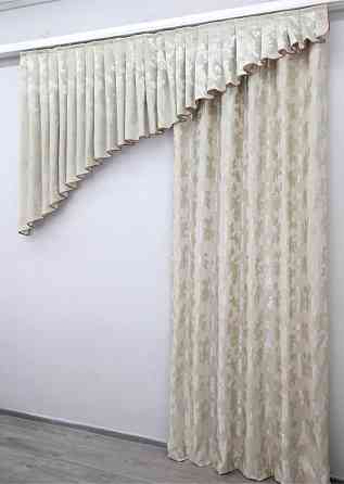 Шторка с ламбрекеном VR-Textil № 039к Шампань 200х280 см (52-0584) Киев