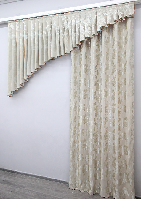 Шторка с ламбрекеном VR-Textil № 039к Шампань 200х280 см (52-0584) Киев - изображение 4