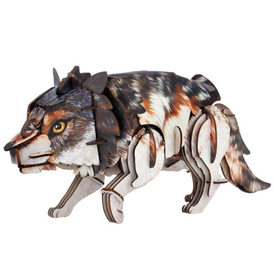 Пазл Cubic Fun тривимірний Дикі тварини Сірий вовк (DS1180h) Вінниця - фото 1