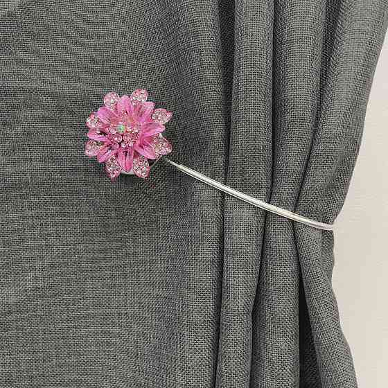 Магніти для штор та гардин "Flowers" набір 2 шт Рожевий (81-221) Київ