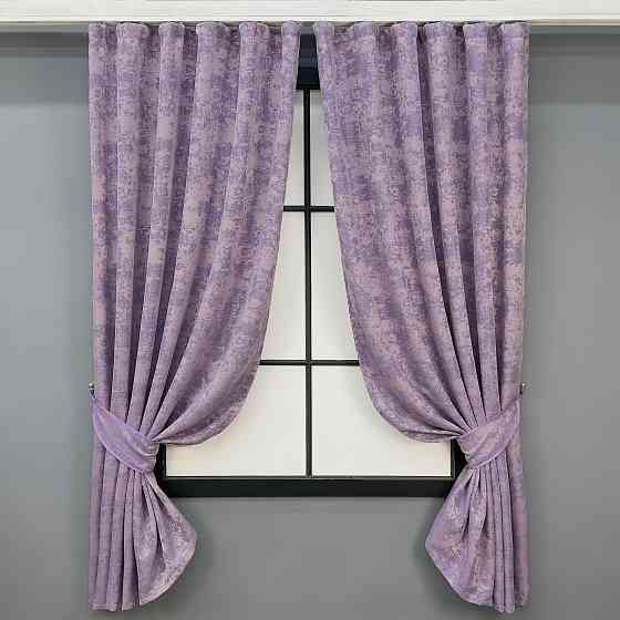 Комплект штор коротких VR-Textil Жаккард Sultan YL № 1764ш Сиреневый 130х170 см 2 шт (35-0442) Киев