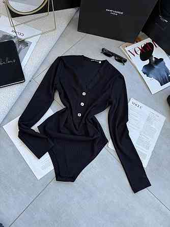 Женское теплое базовое боди из ангоры рубчик Одесса