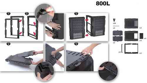 Компостер садый PROSPERPLAST MODULE COMPOGREEN 800 л, черный Киев