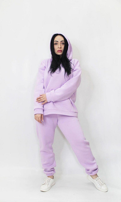 Женский спортивный костюм на флисе Сиреневый XS/S Харьков - изображение 4
