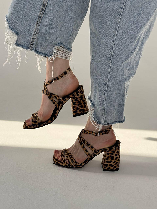 Roberto Netti Стильні босоніжки жіночі леопардові літні шкіряні Roberto netti 2754/8/1 з квадра Коломия - фото 4