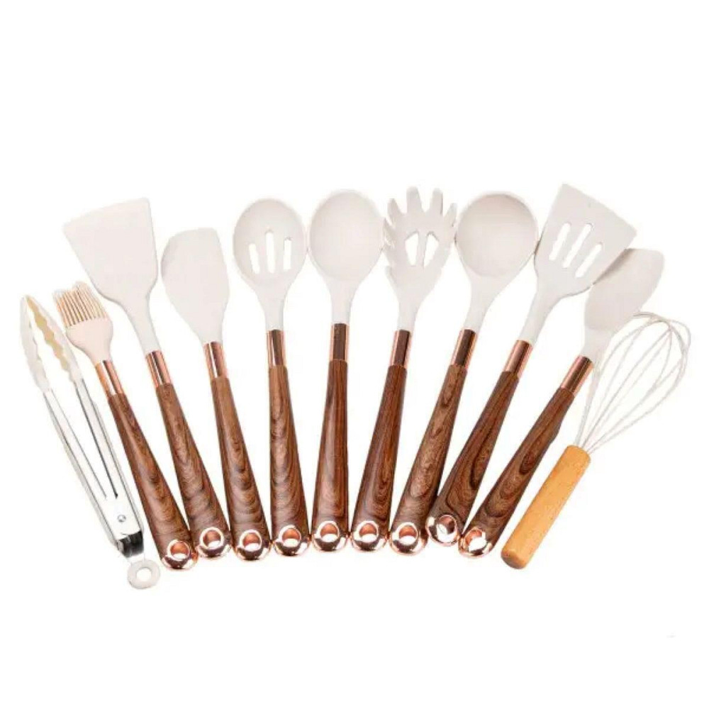 Набір кухонного приладдя з підставкою 11 шт кухарський набір 32 см • 28 см • 24 см HP27475 Київ - фото 4