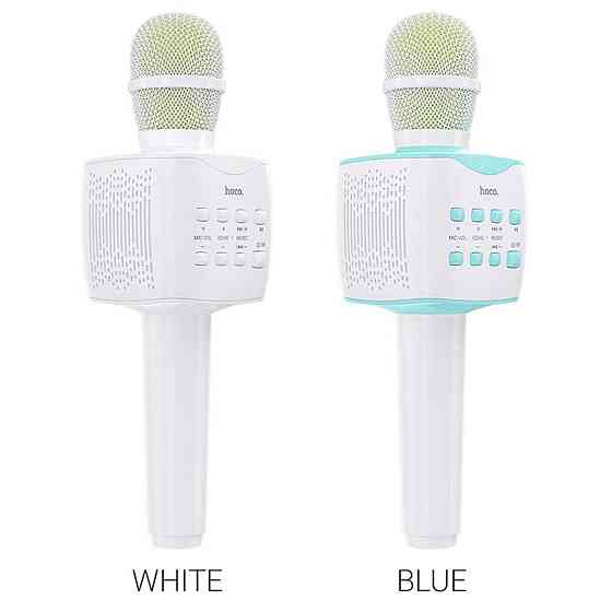 Портативна акустика HOCO BK5 Cantando karaoke microphone Blue 6931474742308 Одеса