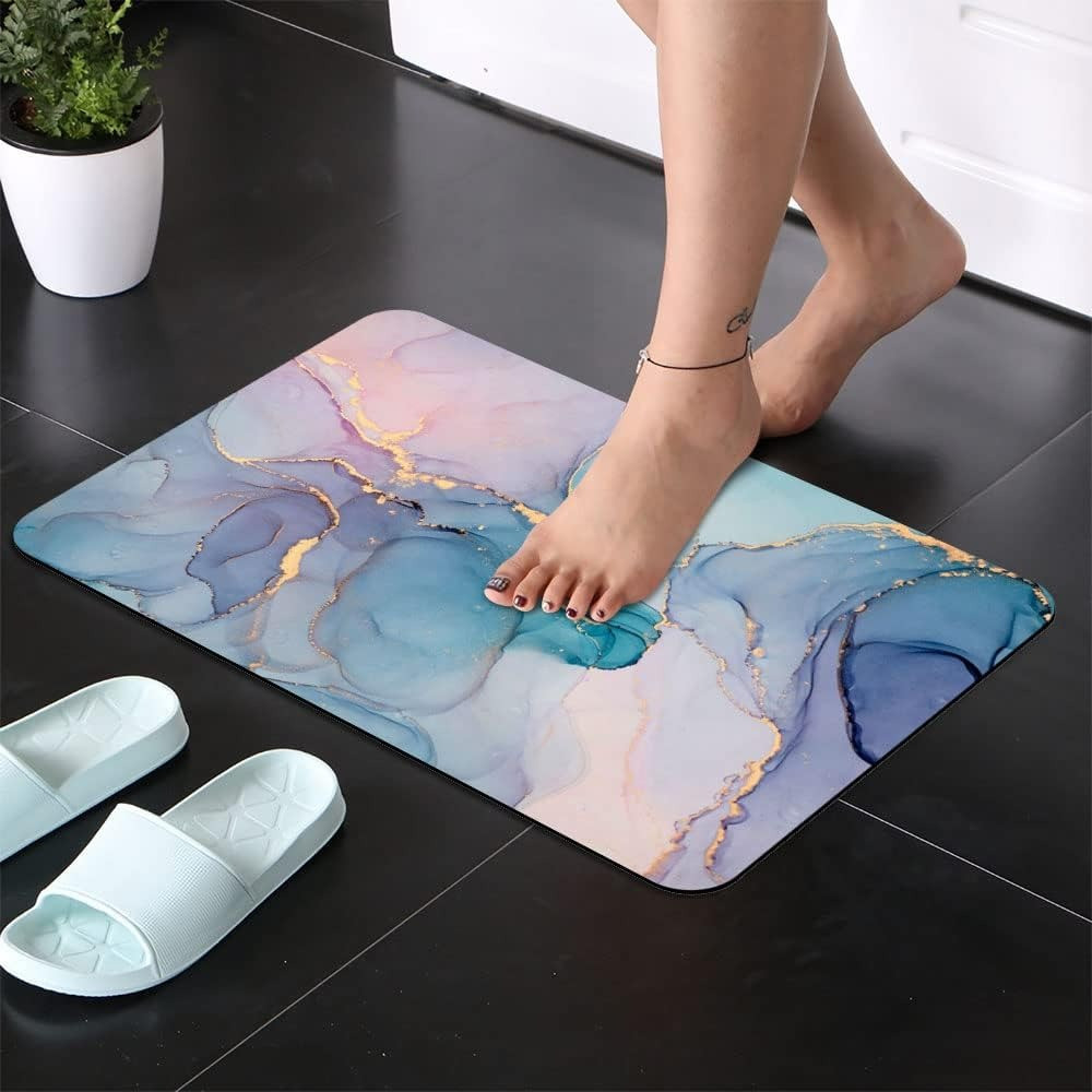 Коврик для душа и ванной комнаты мягкий диатомитовый быстросохнущий антискользящий для кухни, прихожей 50х80 см BF-013 Каменец-Подольский - изображение 3