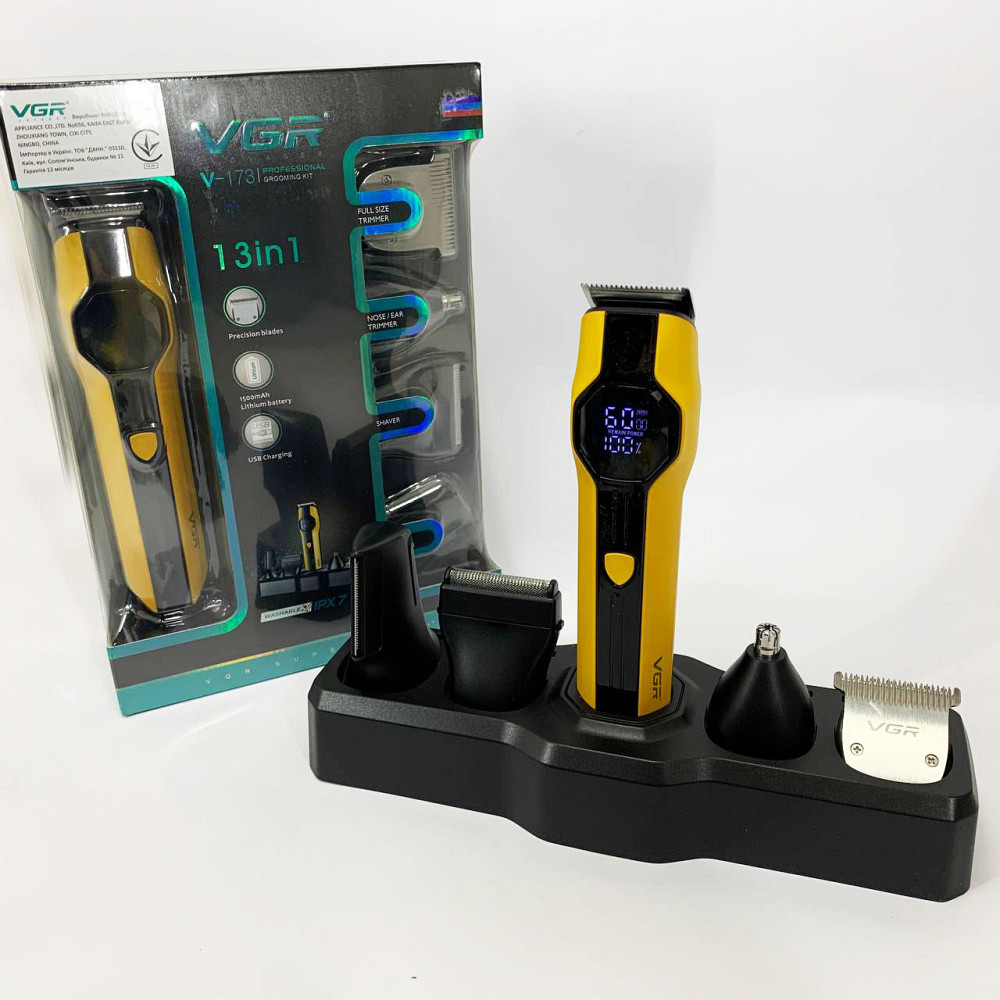 Аккумуляторная универсальная машинка для стрижки, Триммер для самостоятельной стрижки волос KG-32 Львов - изображение 9