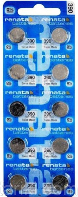 Батарейки-таблетки Renata 390 / SR1130 / 10 шт. на блістері Дніпро - фото 3