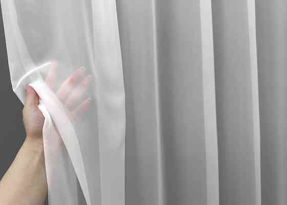 Тюль VR-Textil Вуаль 1903т Шифон однотонный Теплый белый 400х250 см (43-315) Киев