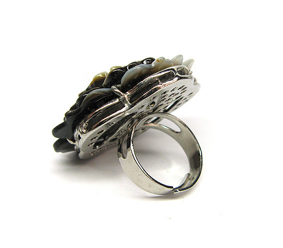 Кільце жіноче з натуральним перламутром Квітка Київ - фото 2